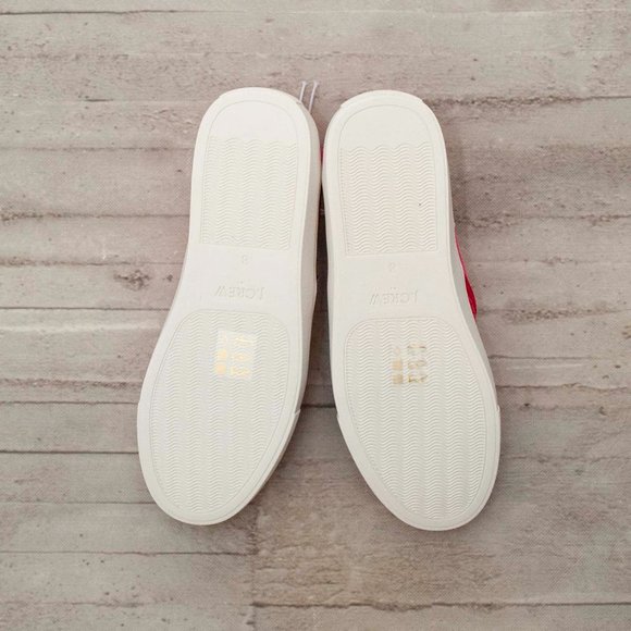 NWT J. Crew Velvet Road Trip Sneakers in Bright Rose size 8 - Picture 6 of 7